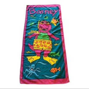 Barney purple dinosaur Swimming Beach Towel